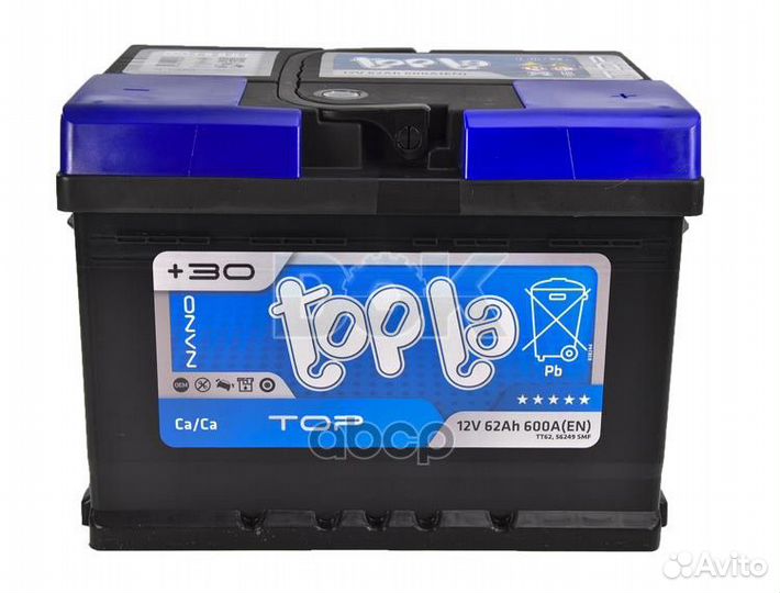 Аккумулятор Topla Top Smf 62 А/Ч Обратная R+ 24