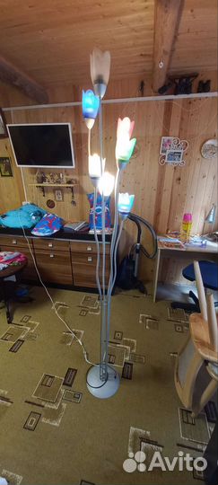 Торшер напольный цветной бу