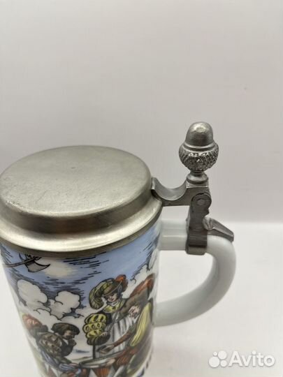 Пивная немецкая кружка с крышкой Kaiser