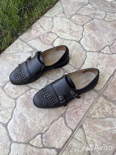 Полуботинки Лоферы mascotte 37 кожа черные