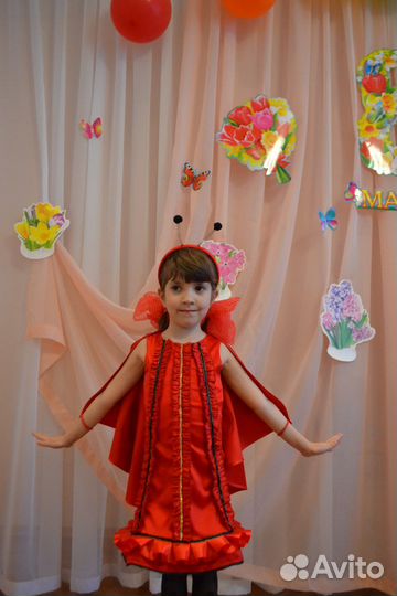 Костюм божьей коровки на девочку 5-7 лет, аренда