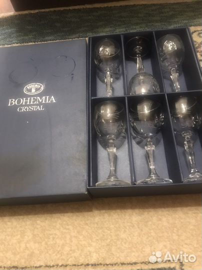 Фужеры хрусталь, Богемия, Чехословакия