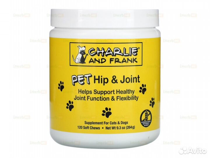 PET Hip & Joint, для кошек и собак, 120 мягких