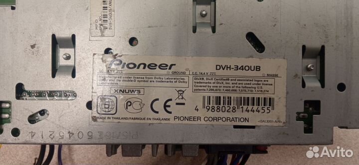 Магнитола pioneer dvh-340ub