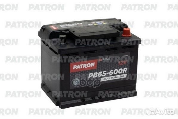 Аккумулятор patron plus 12V 65AH 600A ETN 0(R+)