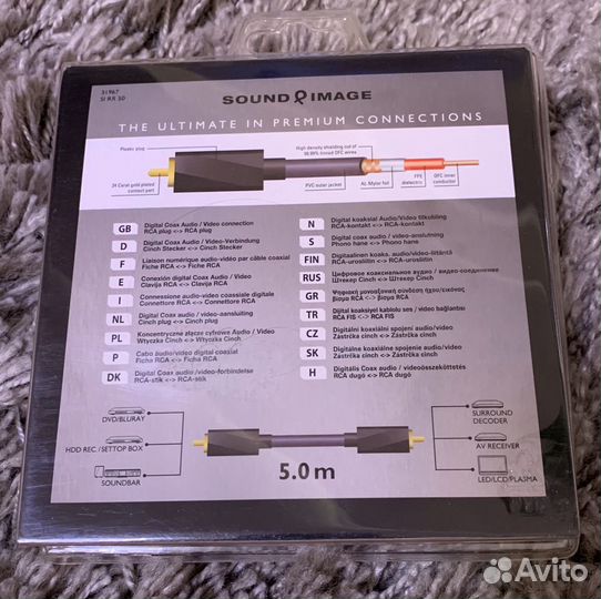 Кабель digital coax 5м. sound & image. (Новый)