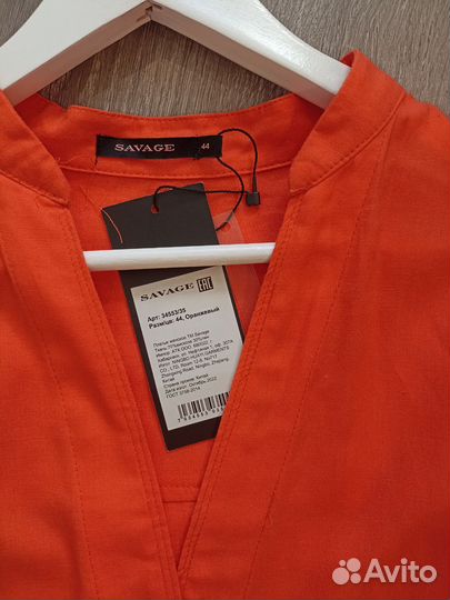 Платье рубашка лëн 46