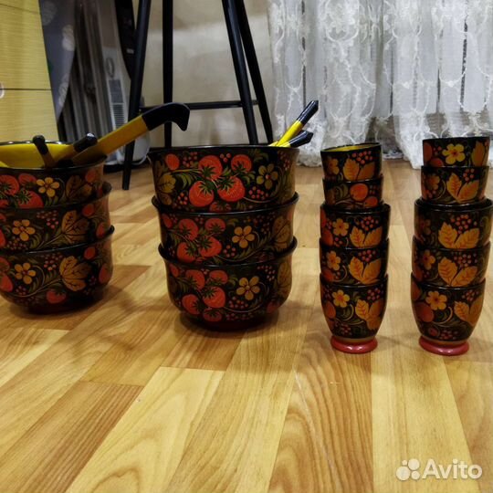 Деревянная посуда хохлома