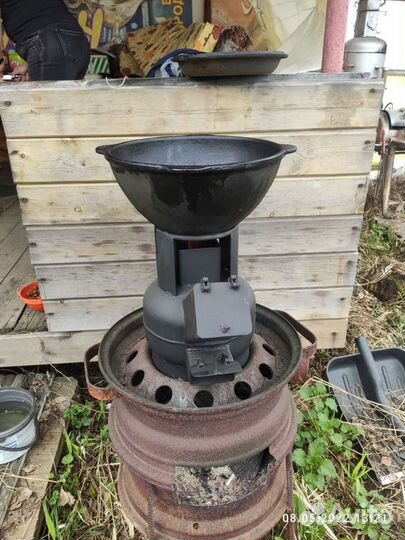 Печь походная щепочница