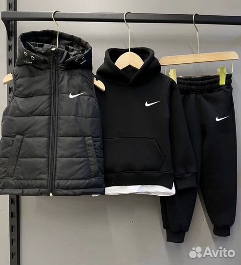 Костюм тройка на флисе Nike 92/122