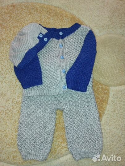 Вязаный костюм детский 74 86