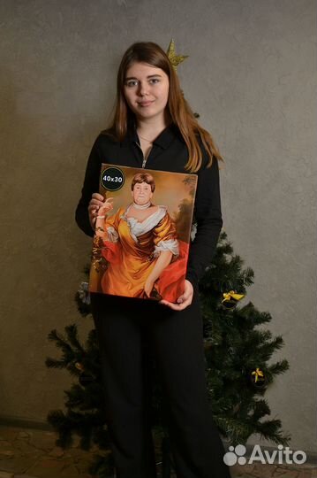 Портрет по фотографии на холсте