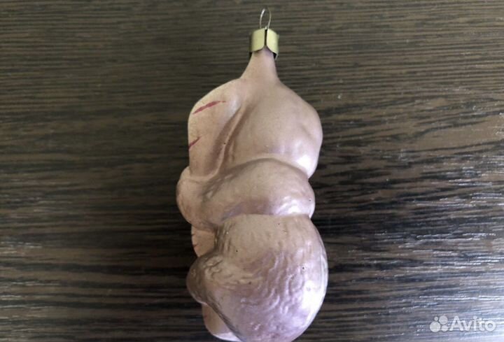 Винтажная елочная игрушка Коала на дереве СССР