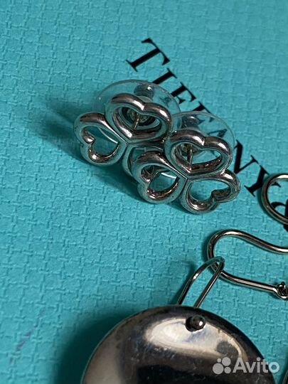 Серьги серебро tiffani оригинал