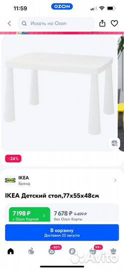 Стол и с стул детский дошкольный IKEA белый