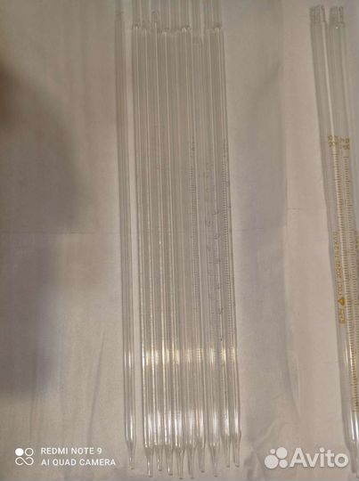 Пипетки стеклянные градуированные