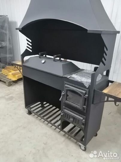 Мангал с печью под казан