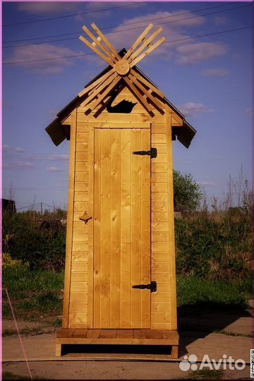 Уличный туалет деревянный ART133