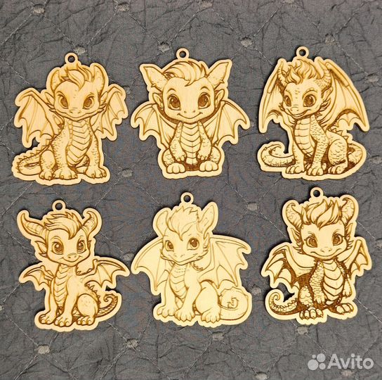 Игрушки новогодние драконы