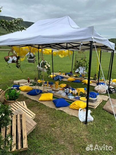 Аренда шатров, столов, стульев