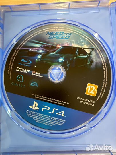 Диск для ps4 need FOR speed