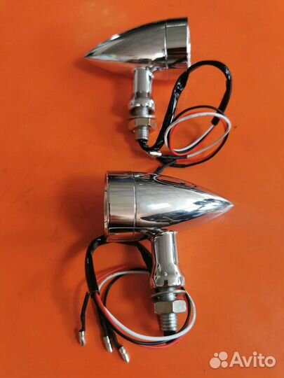 Поворотники хром сталь LED