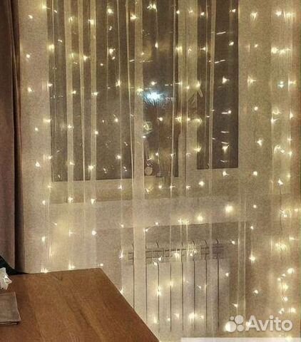 Гирлянда штора 1.8х2