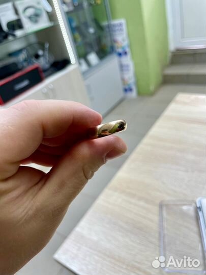 Кольцо 875 проба позолоченное