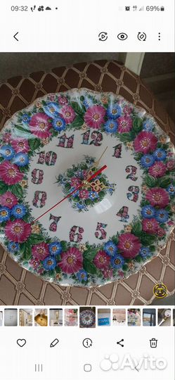 Продам часы гжель,новные