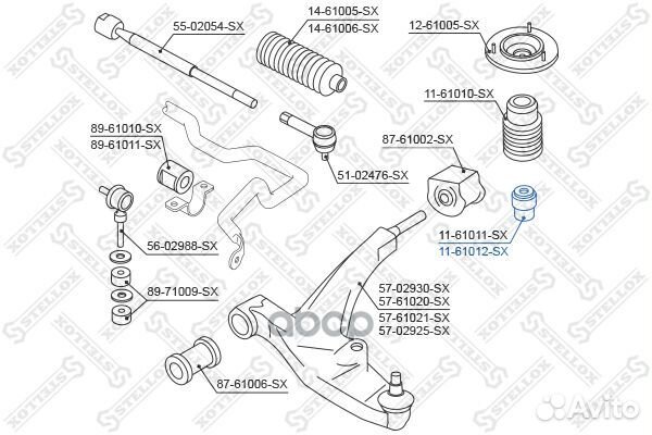 11-61012-SX отбойник амортизатора 4 doors Suzu