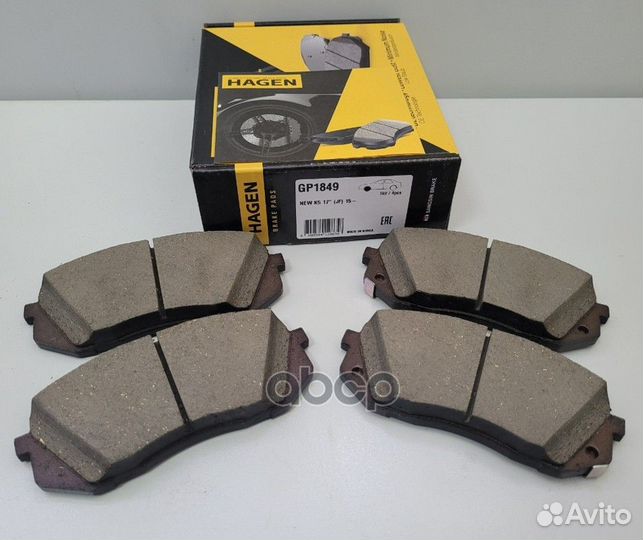 Колодки торм.пер. hagen KIA Optima JF 2.4L GDI AT