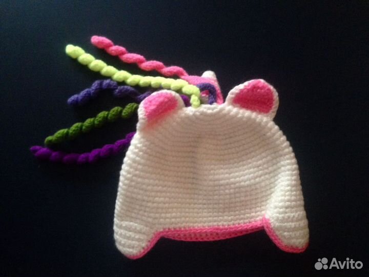 Новая шапка ручной работы Единорог