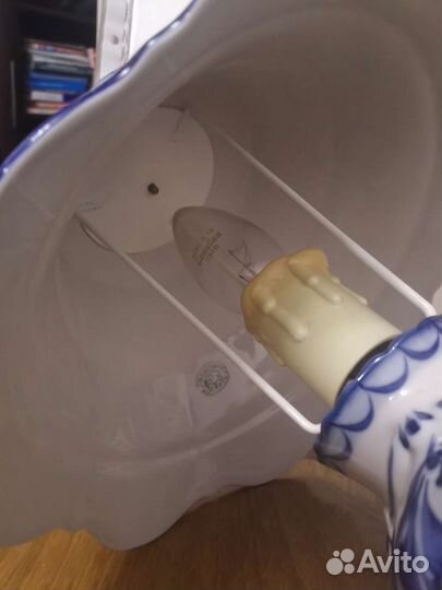 Лампа настольная Гжель