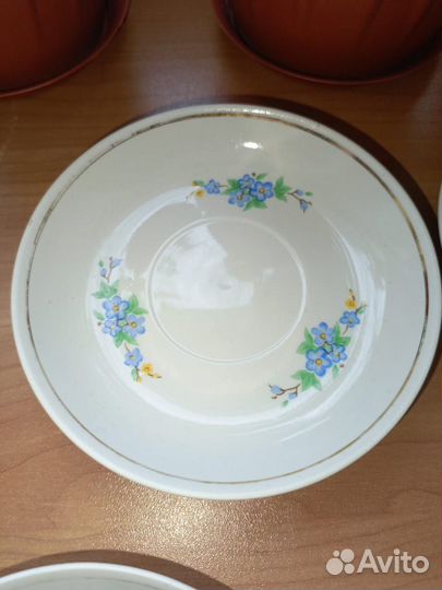 Чайные блюдца СССР Незабудки