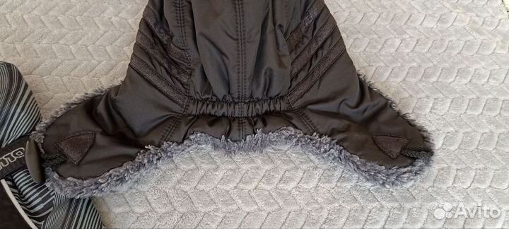 Шапка зимняя + Варежки краги+снуд на М лет 10ти