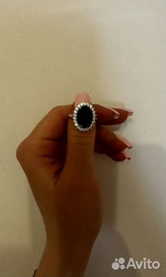 Кольцо изумрудное бижутерия