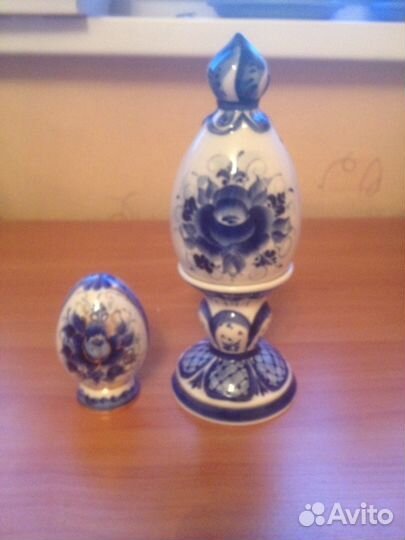 Яйцо пасхальное Гжель ручная работа
