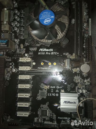 Мат. плата для майнинга asrock h110 pro btc+