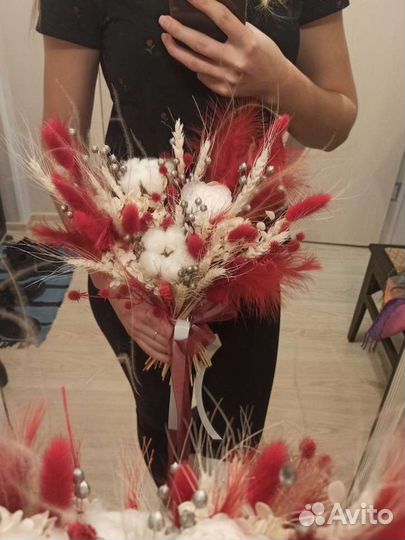 Свадебный букет из сухоцветов