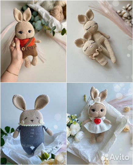 Мягкие Вязаные игрушки ручной работы