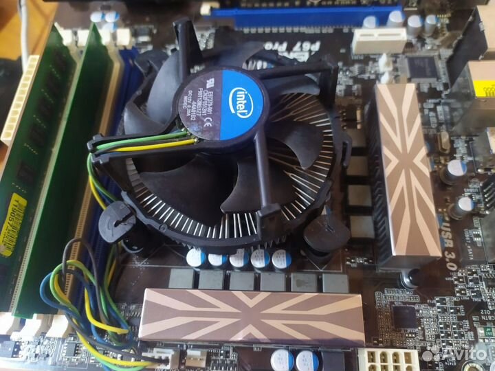 Комплект мат.плата+процессор i3 +память+видеокарта