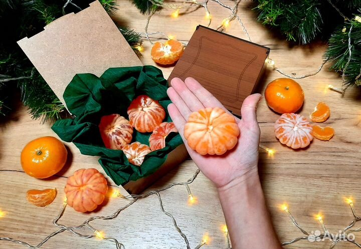 Мандарин мыло ручной работы подарочный набор