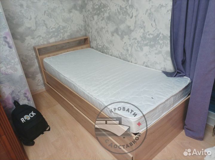Кровать односпальная с ящиками