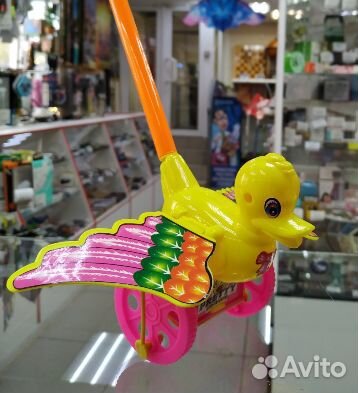 Каталка на палочке «Птичка»