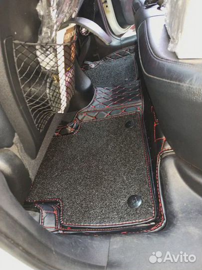 Автомобильные коврики из экокожи 5d