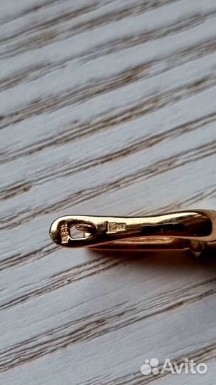 Золотые серьги 585 с бриллиантами