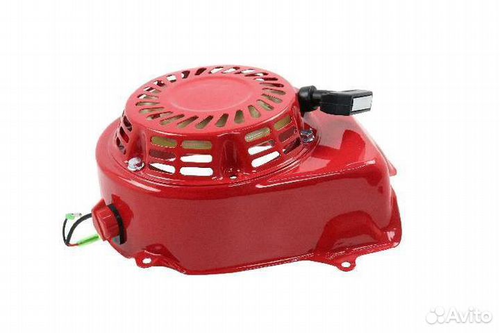 Стартер в сборе с кожухом 168F,168F-2 (красный) (2