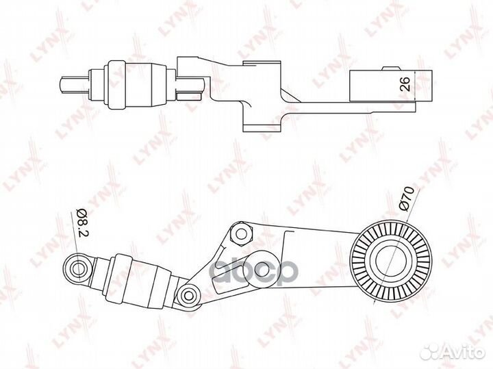 Натяжитель с роликом приводного ремня PT-3044 L