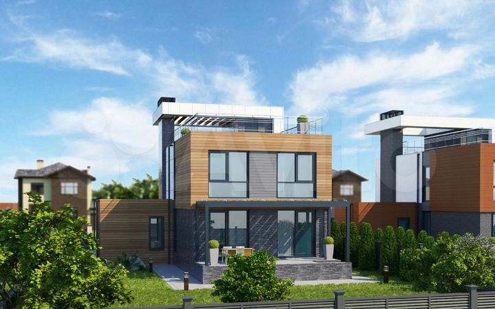 Коттедж 225 м² на участке 6 сот.