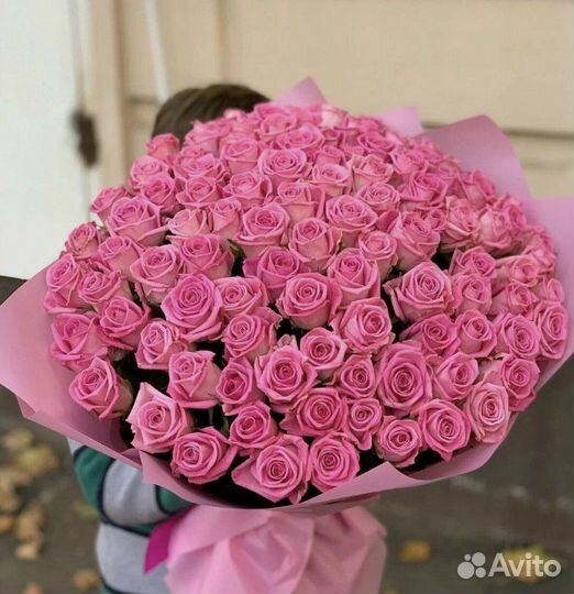 Розовые розы доставка
